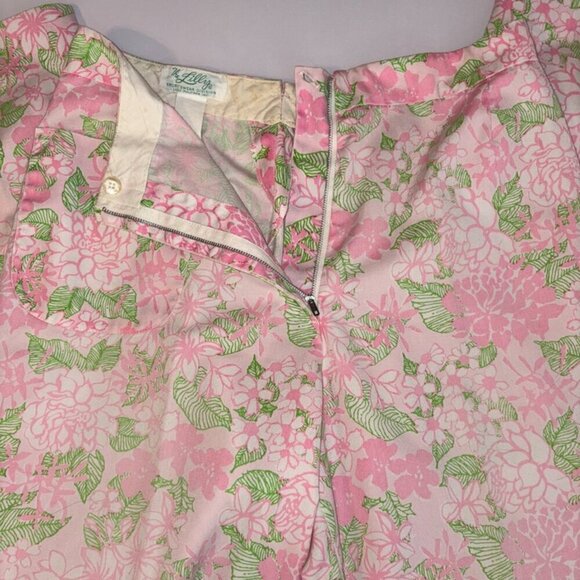 VINTAGE The Lilly Sportswear Division Lilly Pulitzer Trouser Pants Pink Green S - Picture 13 of 16
